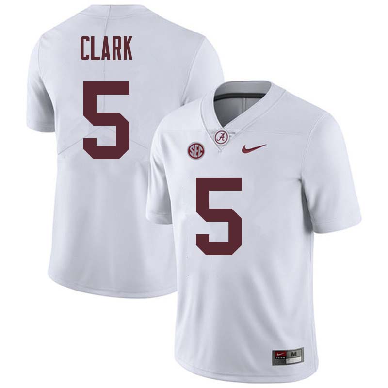Alabama Crimson Tide Men's Ronnie Clark #5 White NCAA Nike Authentic Stitched College Football Jersey NW16Y74VL